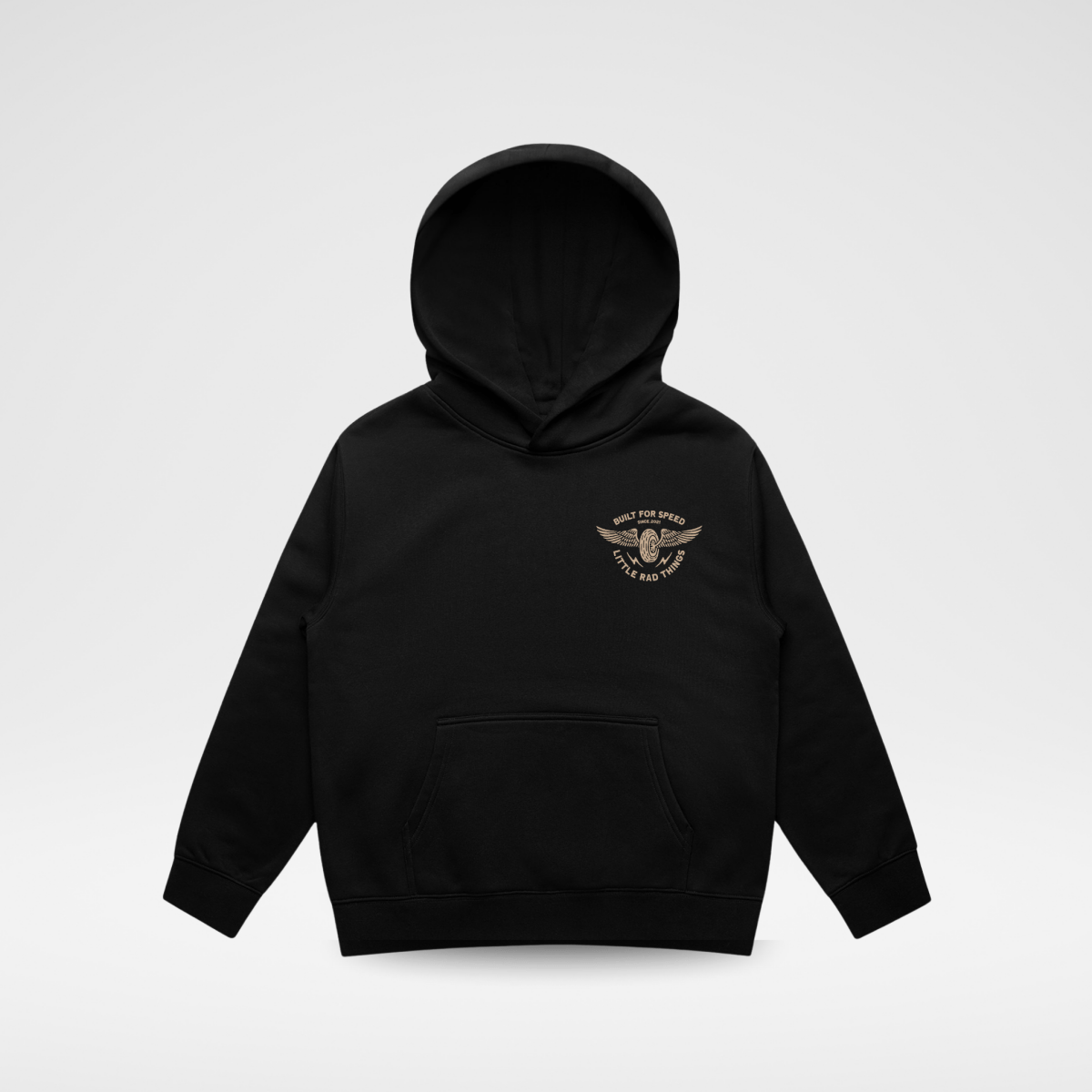 THE WINGED MECHANIC HOODIE - RECYCLED BLACK